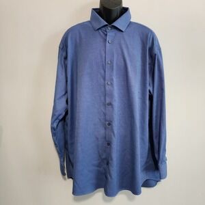 Kenneth Cole Awear Tech Slim Fit Shirt Mens 20" Neck Tall Non Iron 54"‎ Chest